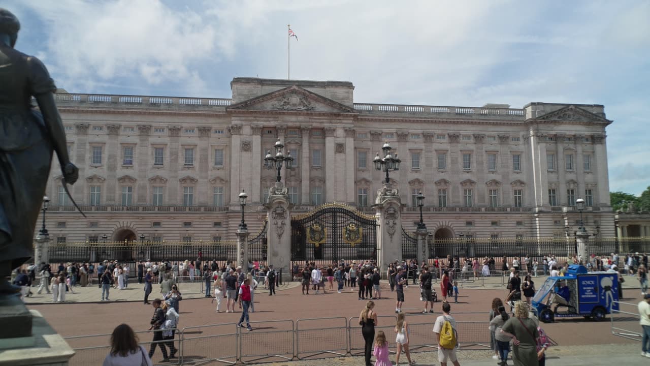 A CO2 YOU delivery trike outside Buckingham Palace